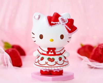 Hello Kitty Figure Strawberry Dress 3.7in. Sanrio From Japan