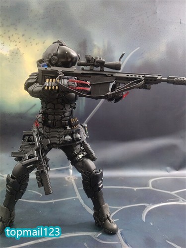 1:6 DIY Helmet Armor Black Model For 12" Female Soldier Action Figure Body Model - Picture 5 of 6