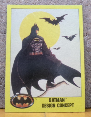 TRADING CARD 1989 BATMAN MOVIE # 199 BATMAN DESIGN CONCEPT ART BY BOB RINGWOOD