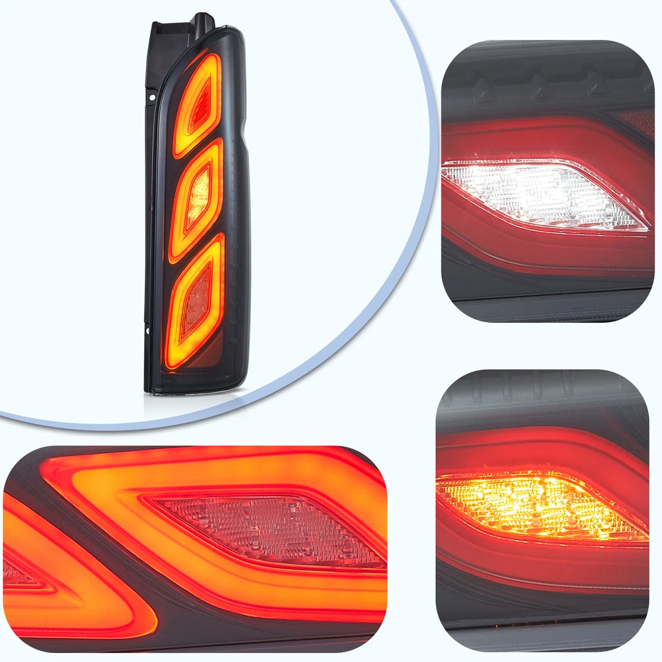 VLAND Smoked LED Tail Lights For 2005-2018 Toyota Hiace w/Start-up Animation - Image 2 of 4