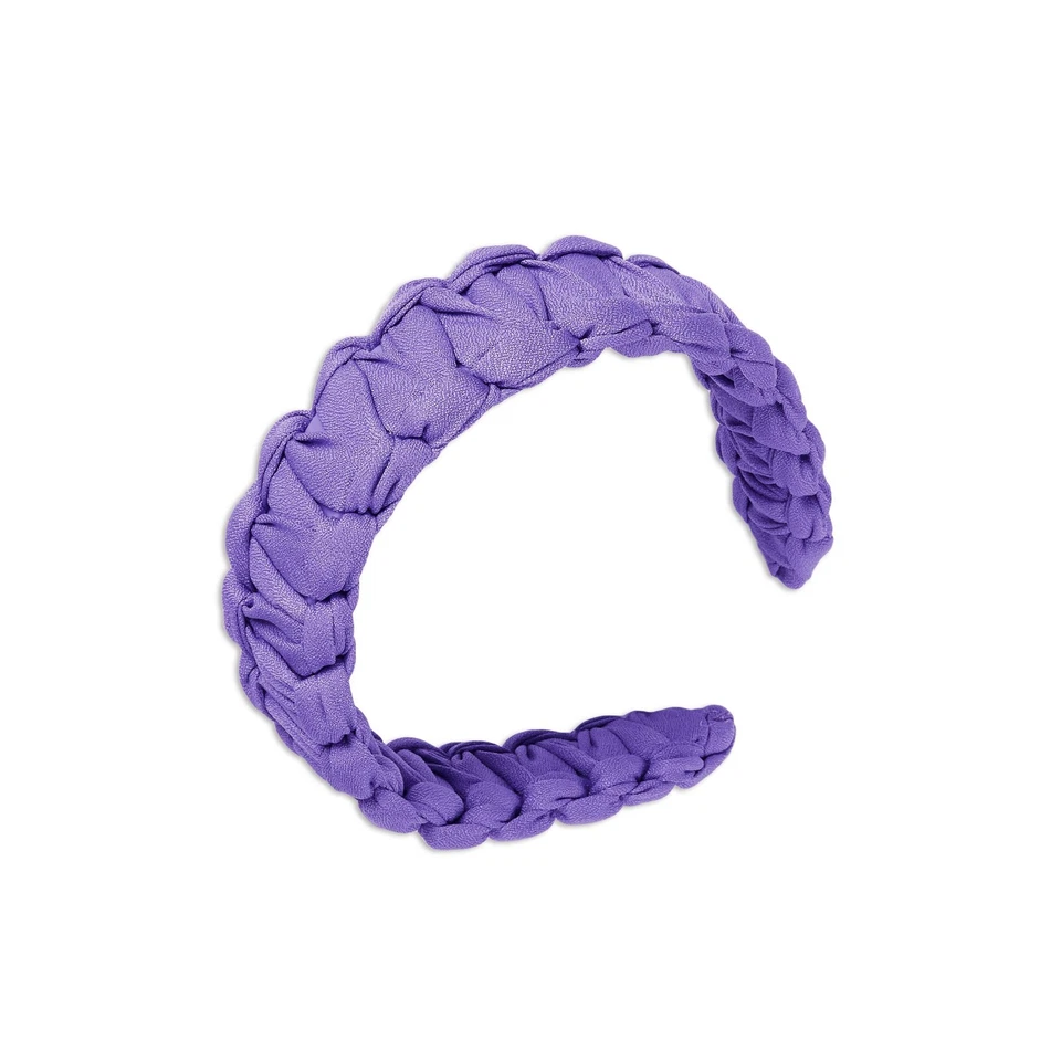 Diadema con cordones envuelta en tela Scunci Be-u-Tiful - púrpura, 1 pieza Foto 3 de 4