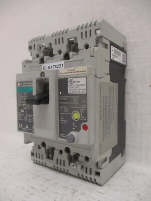 Fuji Electric EW50RAGU-3P005 5 Amp Earth Leakage Breaker 5A 3-Pole 100-230-440V
