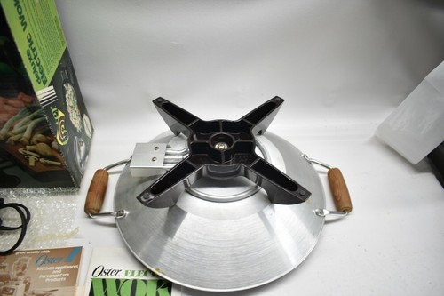 Oster Deluxe Electric Wok w/Thermostat Heat Control Vintage silverstone Nonstick - Picture 9 of 10