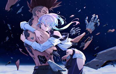 Anime cyberpunk edgerunners wenfei ye david martinez Playmat Game Mat Desk