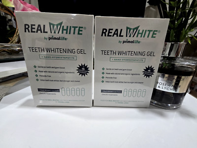 Real White by Primal Life | Teeth Whitening | Gel Pods (2 Pack) Exp:03/26..