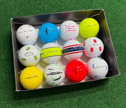 12 NEW & UNIQUE Multicolor Assorted Mix Golf Balls - GOLF LOVERS VARIETY DOZEN - Picture 6 of 9