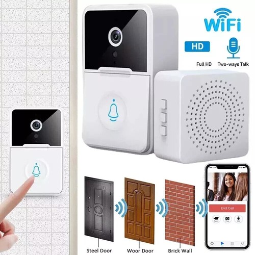 Wireless Security Smart WiFi Doorbell Intercom Video Camera Door Ring Bell Chime - Picture 11 of 12