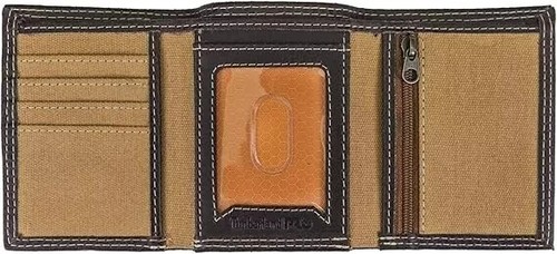 Timberland PRO Hombre Lona Cuero RFID Doble Cartera con Ventana de Identificación Trasera - Imagen 4 de 6