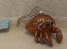 St Nicholas Square BEADED HERMIT CRAB Glass Ornament - NWT