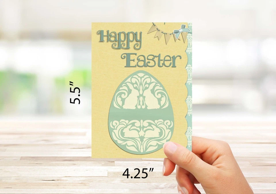 Vintage Charm Easter Cards-Blank Inside with Envelopes-5.5"x4.25"-24 Pack - Image 3 of 4