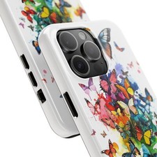 Phone Cover for Galaxy, Pixel, iPhone Case - Watercolor Butterfly