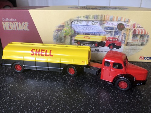 Corgi Collection Heritage 1:50 73701 Shell - Berliet GLR Avec Semi Citerne Como Nuevo - Imagen 16 de 16