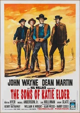 John Wayne movie poster from the movie The Sons of Katie Elder  17" x 24"