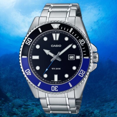 【限定特価】CASIO カシオ MDV-107D-1A2 アナログウォッチ Casio MDV-107D-1A2 Men's Stainless Steel 200M 3-Hand Analog