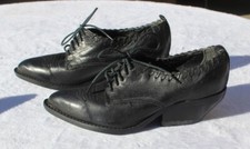 Vintage Zodiac USA Black Leather Pointed toe SW Ankle Boots Women's Size 5.5