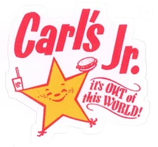 Carl's Jr. Logo Sticker - Style 2 (Reproduction)