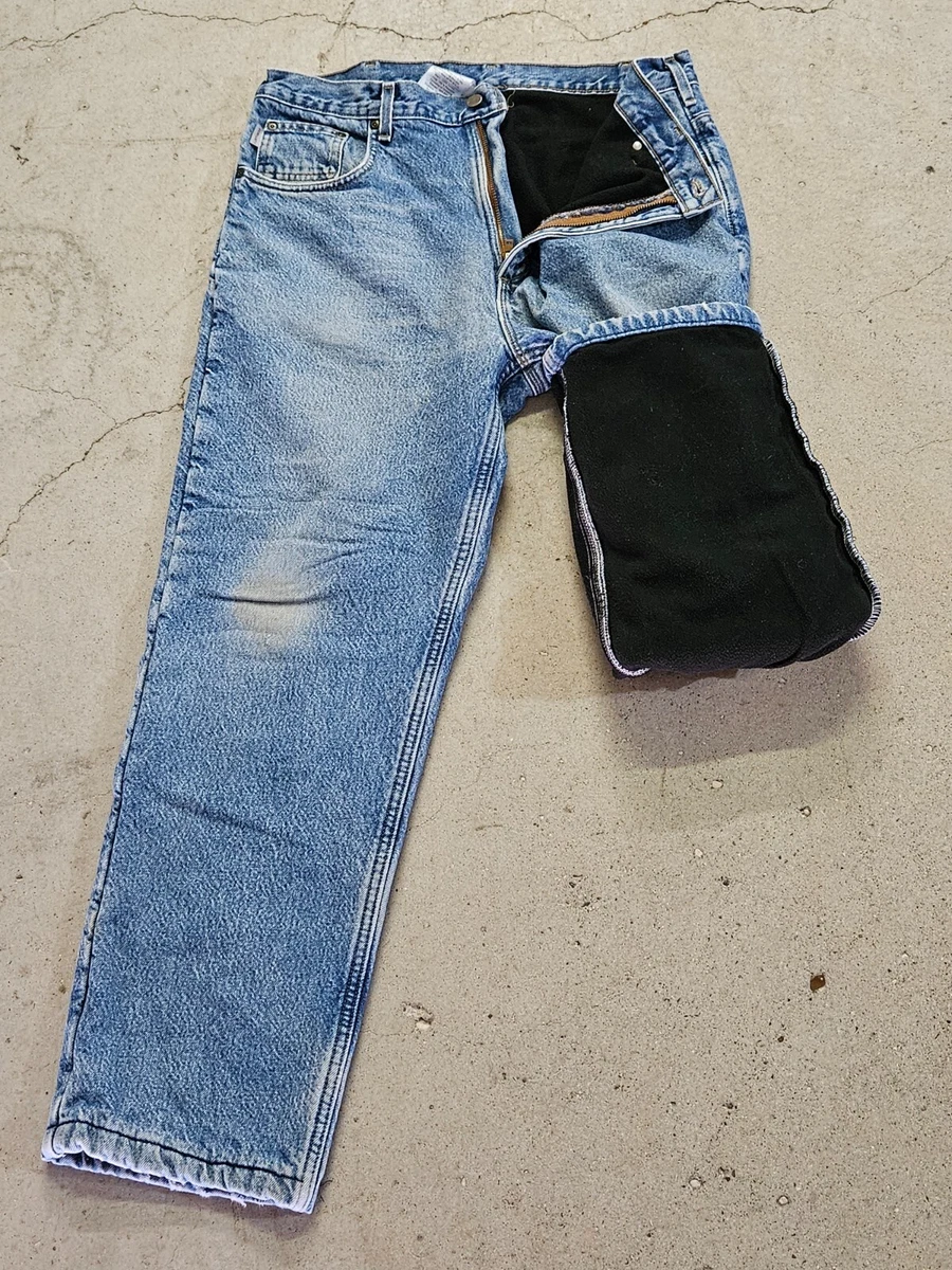 Carhartt b155 fleece lined jeans clearance
