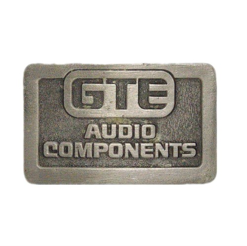 Belt Buckle GTE Audio Componets Pewter by Lewis Chicago Vintage - Picture 2 of 4