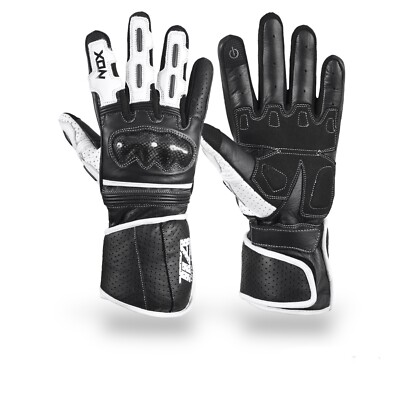 Motorrad Lederhandschuhe TLA NOX LONG | Motorradhandschuhe mit Protektoren CE zugelassen