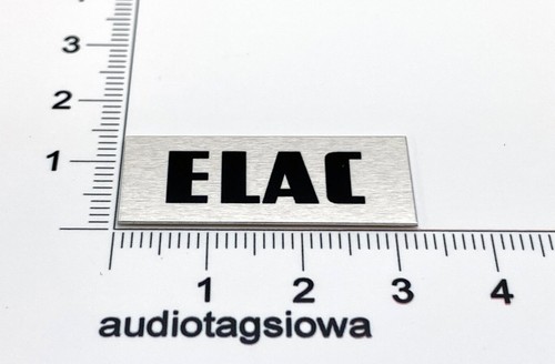ELAC Turntable Badge Logo For Dust Cover Metal Custom Made - Picture 4 of 5