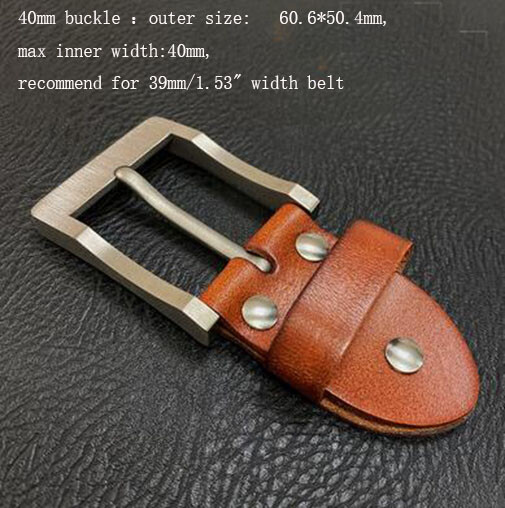 Pure Titanium Anti-Allergy Pin Buckle EDC Belt Buckle for 34mm