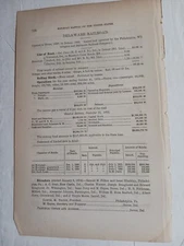 1875 Train Report DELAWARE RAILROAD Seaford Clayton Delmar Townsend DE 