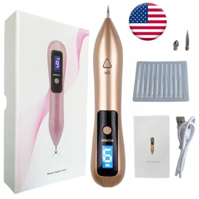 Electric Laser Plasma Removal Pen Dark Spot Remover Skin Wart Tag Tattoo 9 Speed