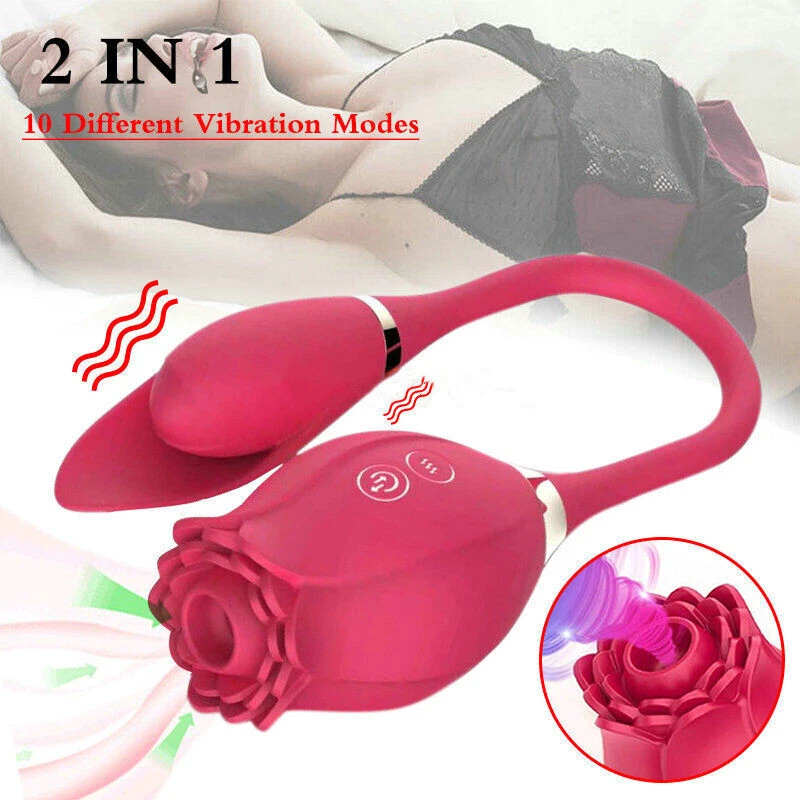 Rose Clit Sucking Vibrator with G-Spot Stimulation for Women & Couples  