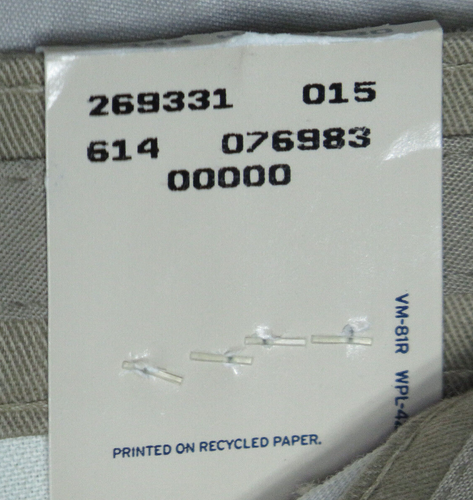 LEVIS DOCKERS MEN PANTS 46x30 BRITISH KHAKI PLEATED CLASSIC CHINO VTG 1996 NWT - Picture 8 of 12