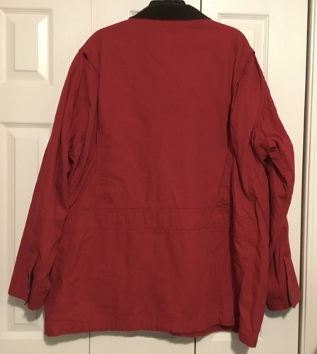 ORVIS Men’s Chore Field Barn Jacket Coat Red Plaid Flannel Lined Size XXL - 第 4/10 張圖片