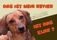 Dackel   - Aufkleber  - Autoaufkleber  - Neu - T&uuml;r - Das ist mein Revier