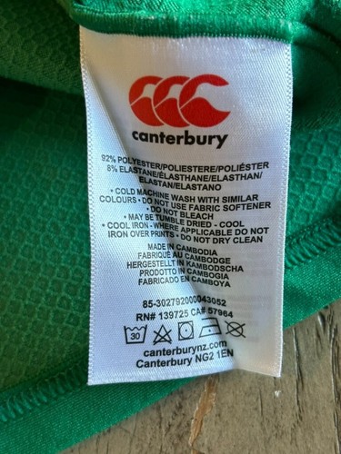 Canterbury Rugby Green Base Layer Cold Long Sleeve Shirt Youth Small - Picture 4 of 14