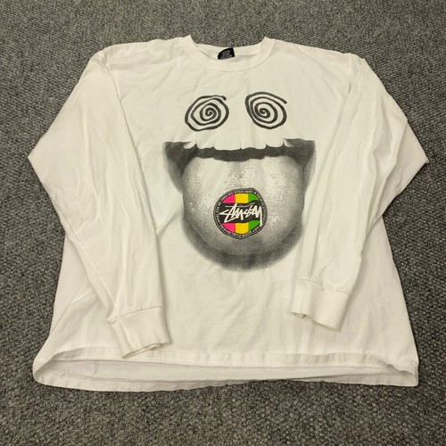 Stussy x säurefreies Kunstbuch Markt T-Shirt Herren XL weiß Los Angeles blum and poe
