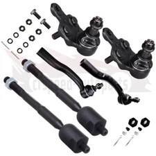6pcs Front Lower Ball Joints Tie Rod End For 2002-2003 Lexus ES300 Toyota Camry