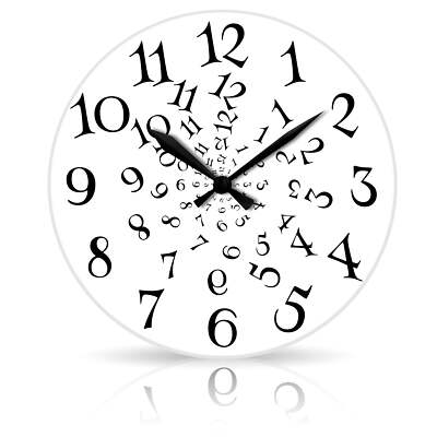 Number Vortex br Round Acrylic Wall Clock 10.75''
