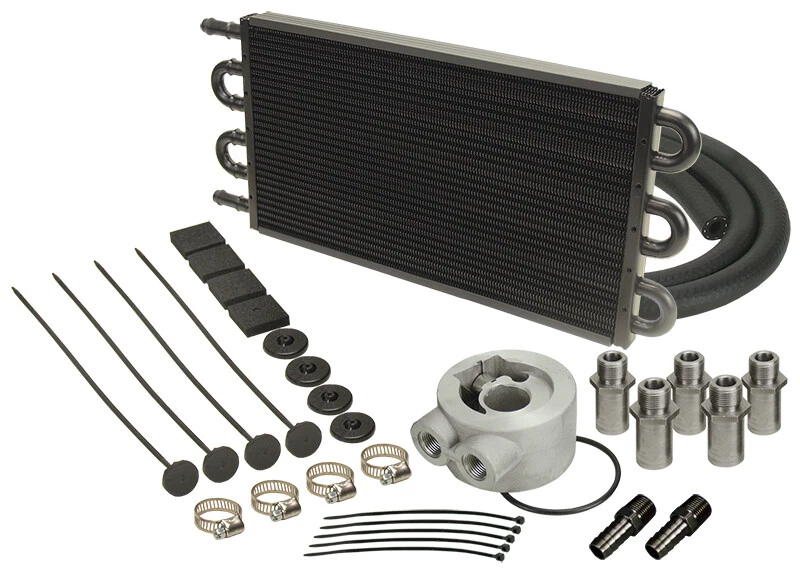 Kit de refrigerador de óleo de motor universal Derale 15502 6 Pass Series 7000 alumínio/cobre - Imagem 2 de 4