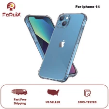 Case for iPhone 14 6.1-Inch Non-Yellowing Shockproof Phone Bumper Cover Clear US