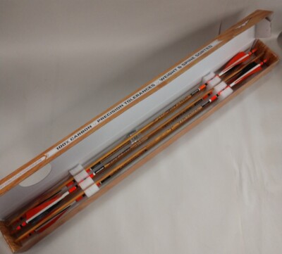 (6) Black Eagle - Vintage - 19/64'' Dia. - .003 Strt - 600 Spine  - Carbon Arrows