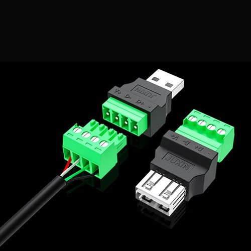 1Pc USB 2.0 Type A USB Connector USB Plug Adapter Jack Screw Terminal Plug _ou - Photo 3/14