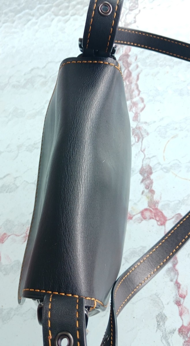 Coach 1941 Saddle Black Crossbody Glovetanned Leather 20115 w