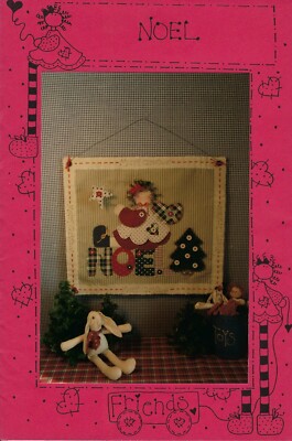 NOEL Angel Primitive Christmas Applique Mini Quilt Wall Hanging by FRIENDS