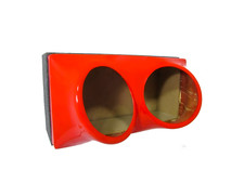 Double 10 fiberglass sub woofer speaker box enclosure carpeted MDF case Red