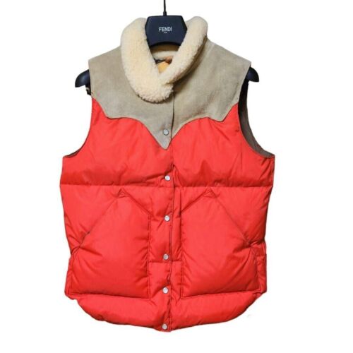 Vintage ROCKY MOUNTAIN Featherbed red Christy Down Puffer Vest READ Size 7/8 - Picture 1 of 12