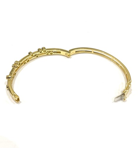 18ct Solid Gold 1ct Diamond Bracelet / Bangle & Fully Hallmarked G/Si Diamonds - Picture 9 of 11