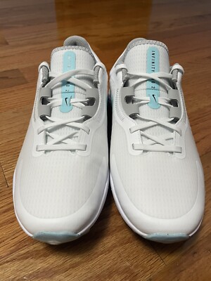 Mens Size 10 WIDE Nike Infinity Pro 2 Golf Shoe White Blue  display picture 2