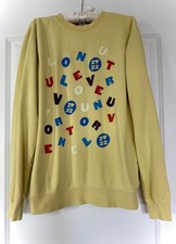 HARRY STYLES OFFICIAL 2022 LOVE ON TOUR CREWNECK SWEATSHIRT YELLOW WOMENS SMALL