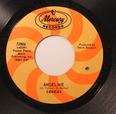 Rock Psych - 45 Genesis - Angeline / Suzanne On Mercury Records