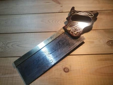 Vintage Sandvik Tenon Saw Sweden Old Woodworking Hand Tool Carpentry Brass Back