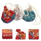 3 Stück chinesische Beuteltasche, dekorativer Beutelhalter, tragbar, leerer