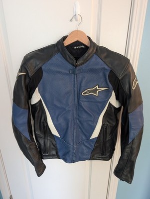 Vintage Alpinestars Mens Leather Motorcycle Jacket Size 42 (EU52)